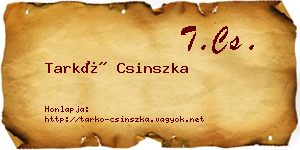 Tarkó Csinszka névjegykártya